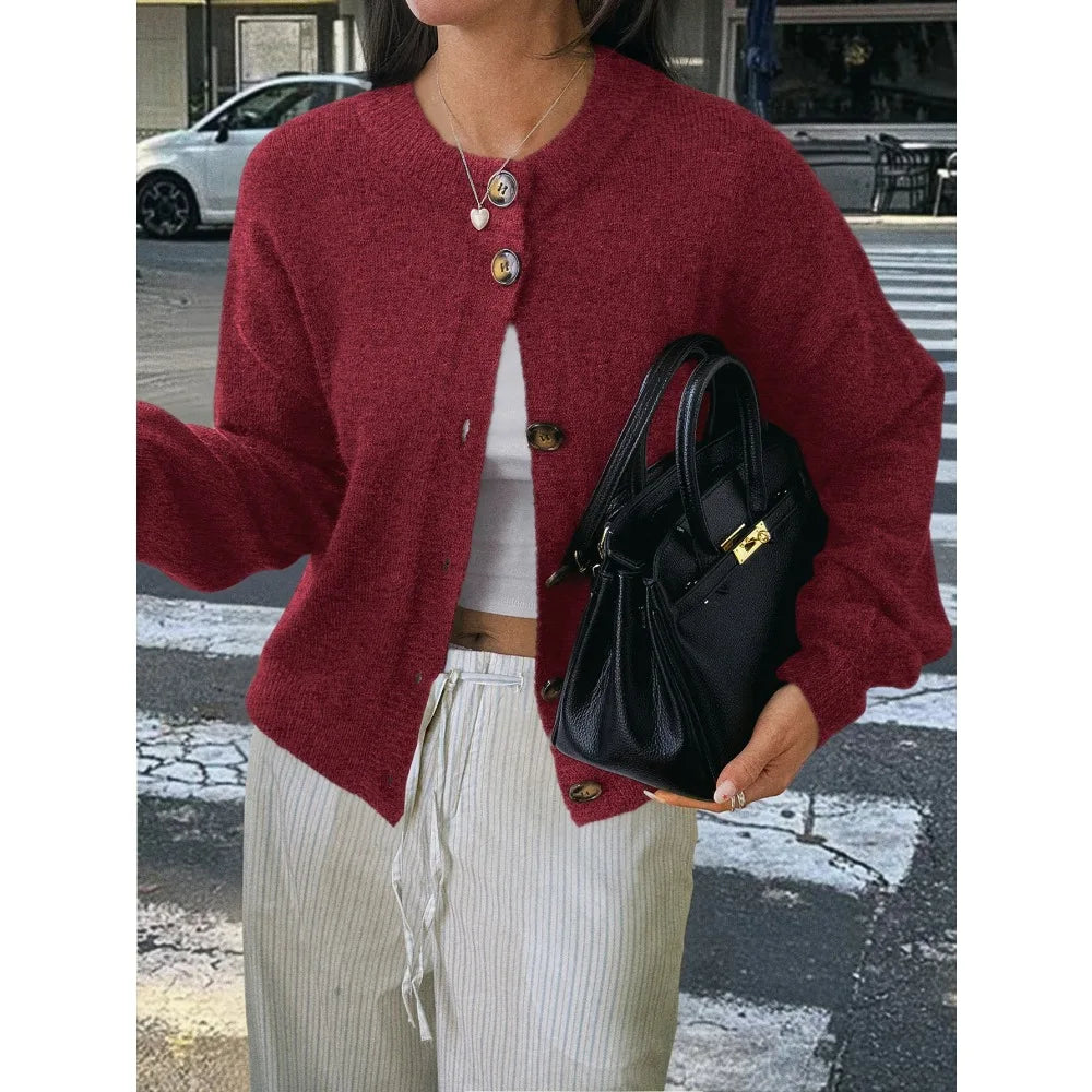 Modieuze dames gebreide cardigan