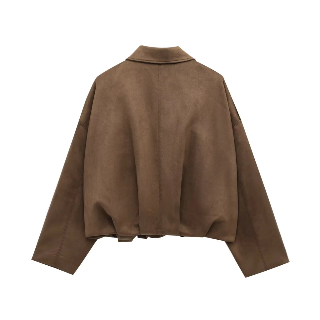 Suède-look jack met vleermuismouwen - afbeelding 8
