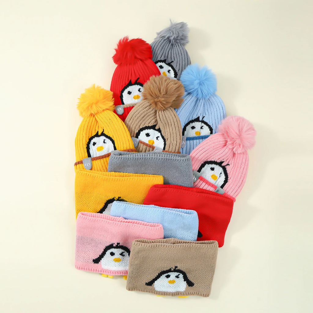 Kindermuts en sjaal met pinguïn - afbeelding 7