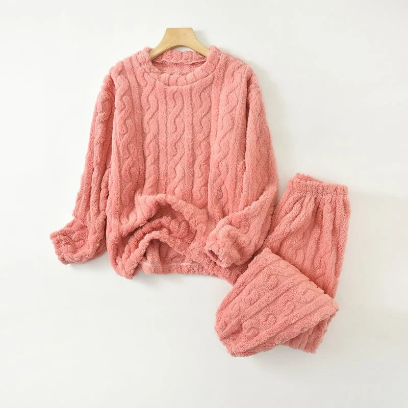 Teddy pyjamaset met kabelmotief - afbeelding 35