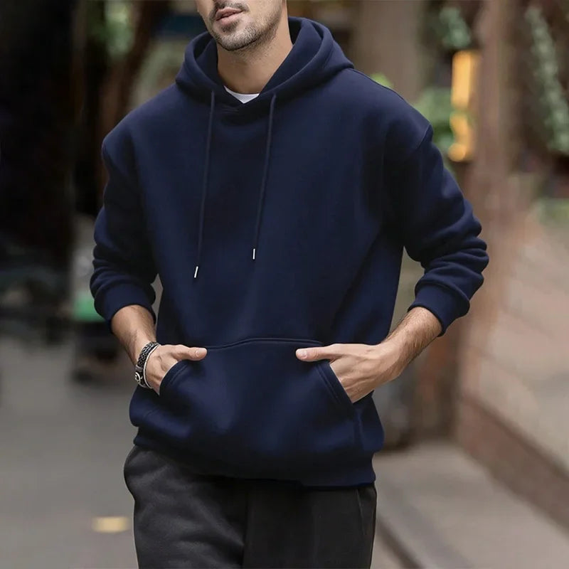 Basic herenhoodie met kangoeroezak - afbeelding 6