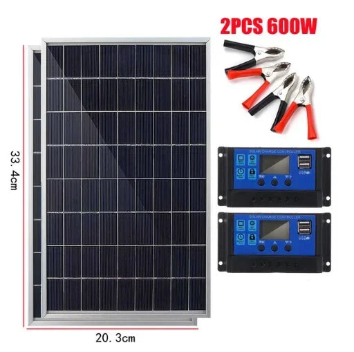 300W zonnepaneel kit, compleet met kabels