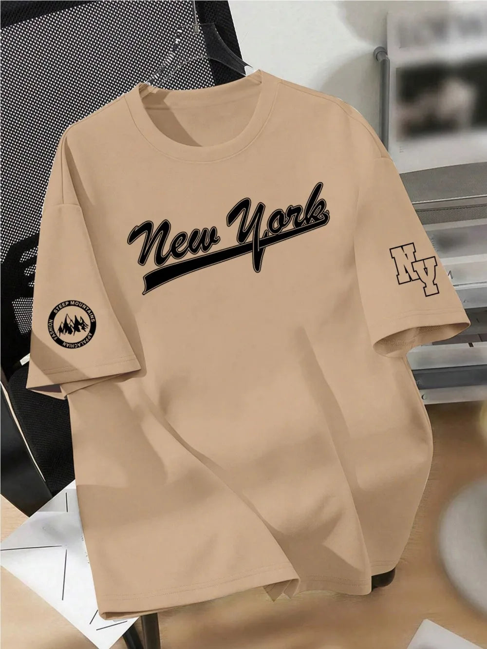 T-shirt met letterprint