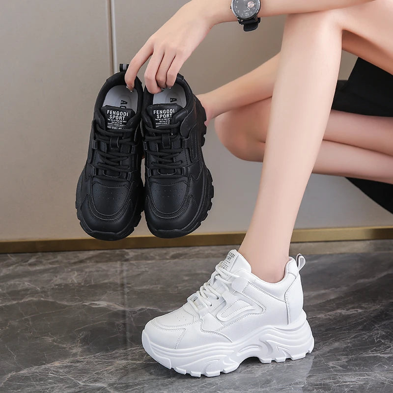 Witte plateausneakers - afbeelding 6
