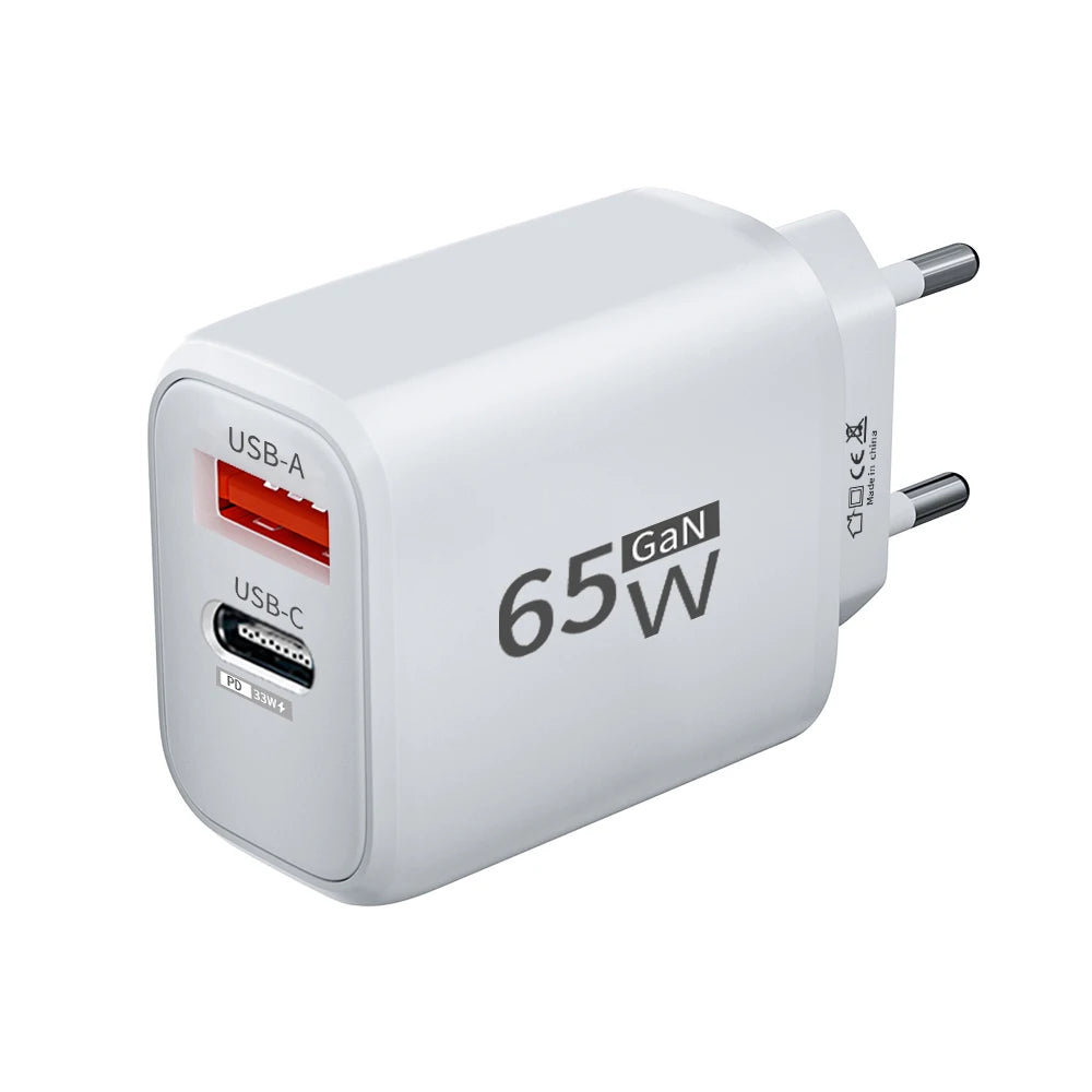 65W GaN USB-C snellader