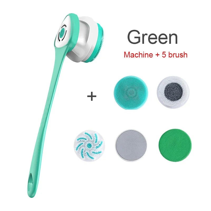 Elektrische douche-schoonmaakborstel, 5-in-1