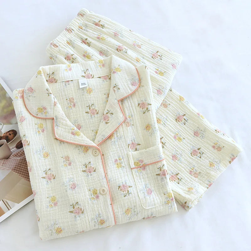 Katoenen pyjama met bloemenprint - afbeelding 26