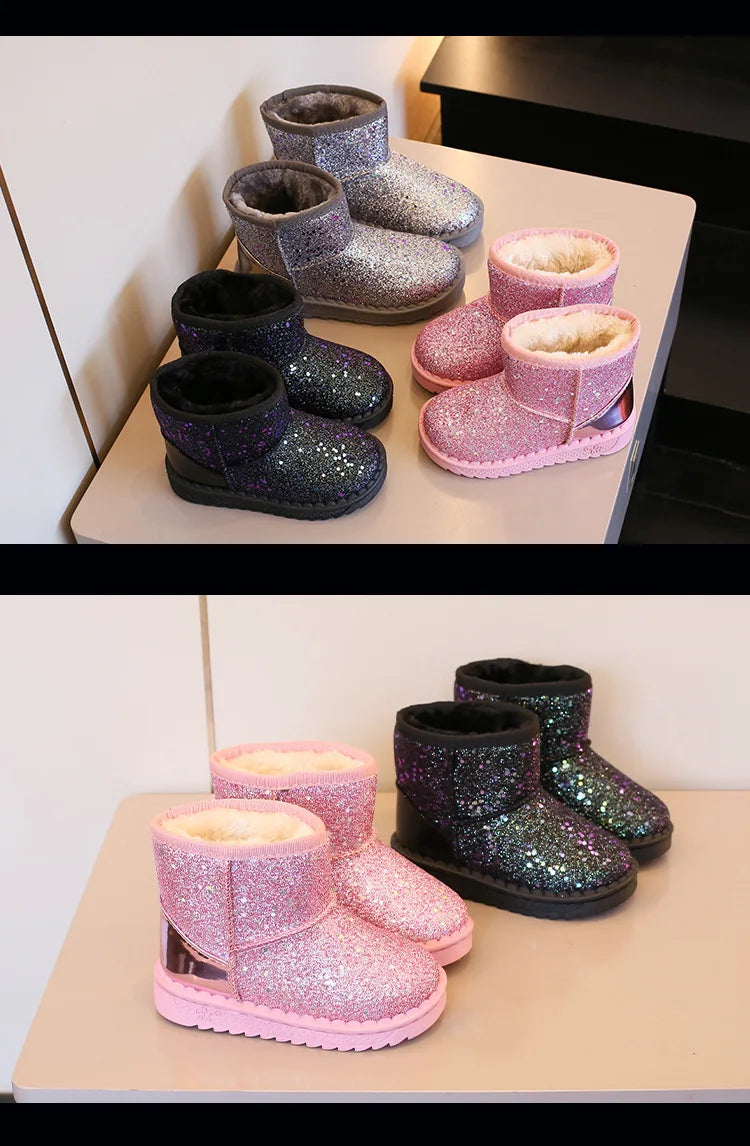 Glitter snowboots voor meisjes - afbeelding 5