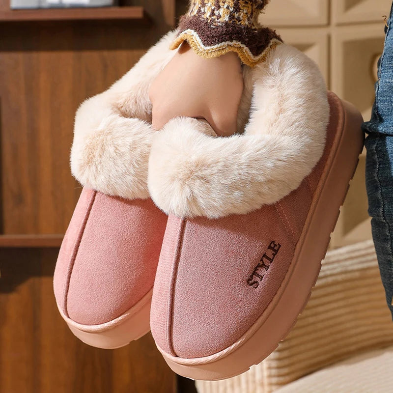 Warme enkelboots met bontkraag - afbeelding 12