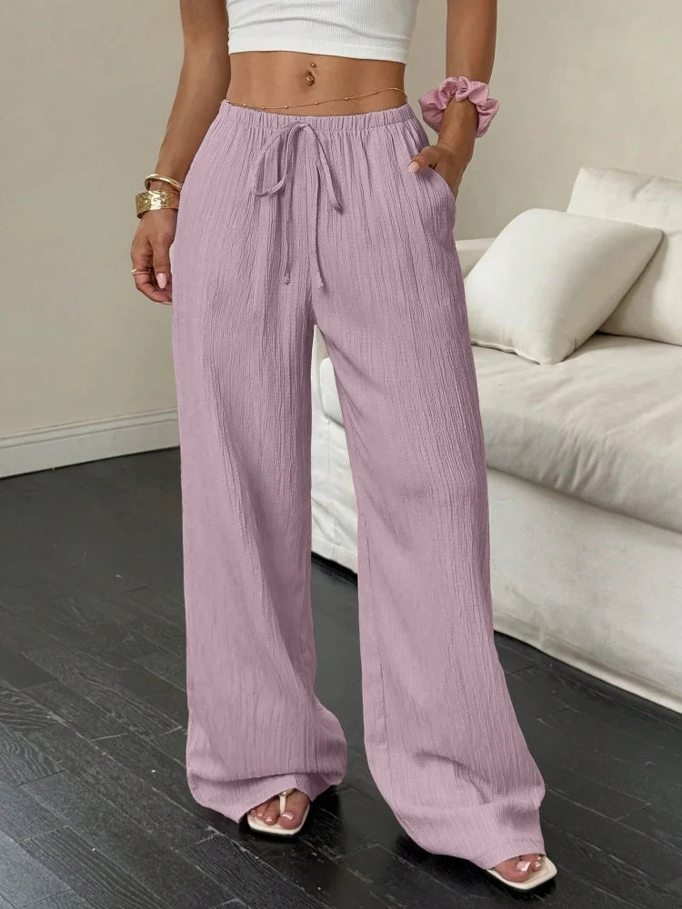 Wijde broek met ceintuur