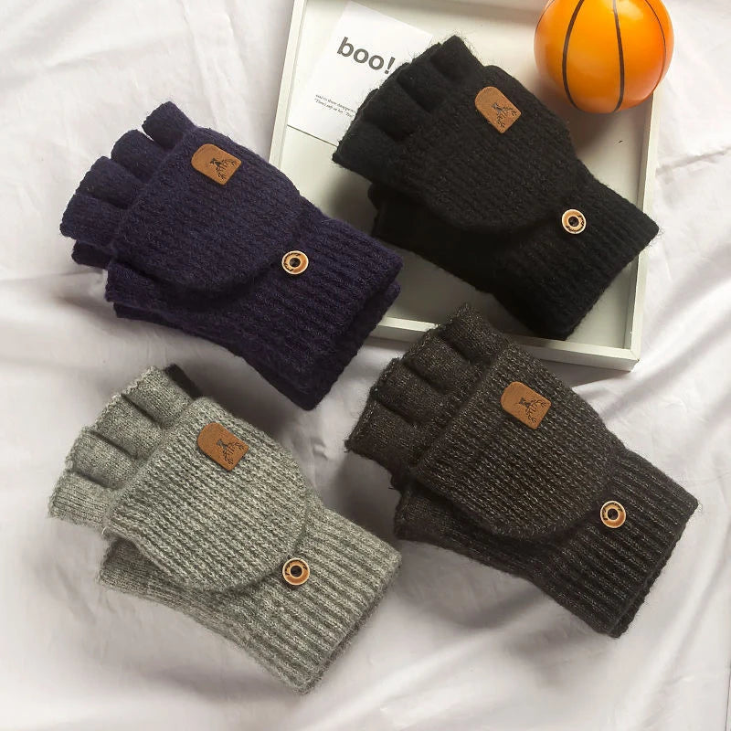 Gebreide handschoenen met klep - afbeelding 6