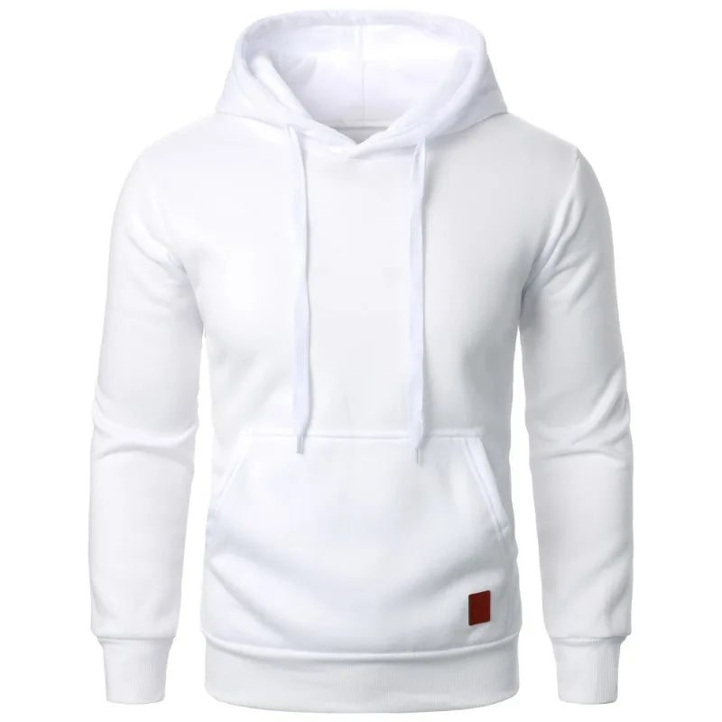 Effen herenhoodie met trekkoord - afbeelding 14