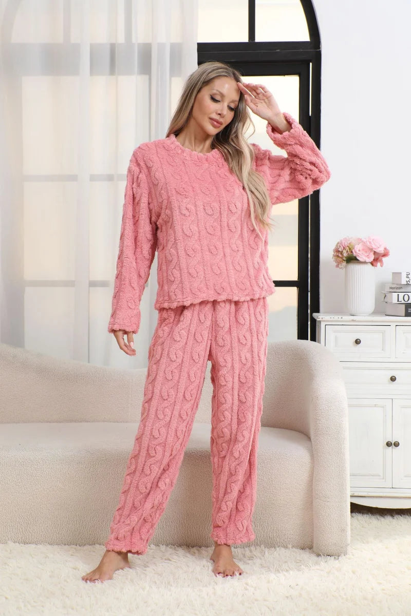 Teddy pyjamaset met kabelmotief - afbeelding 12