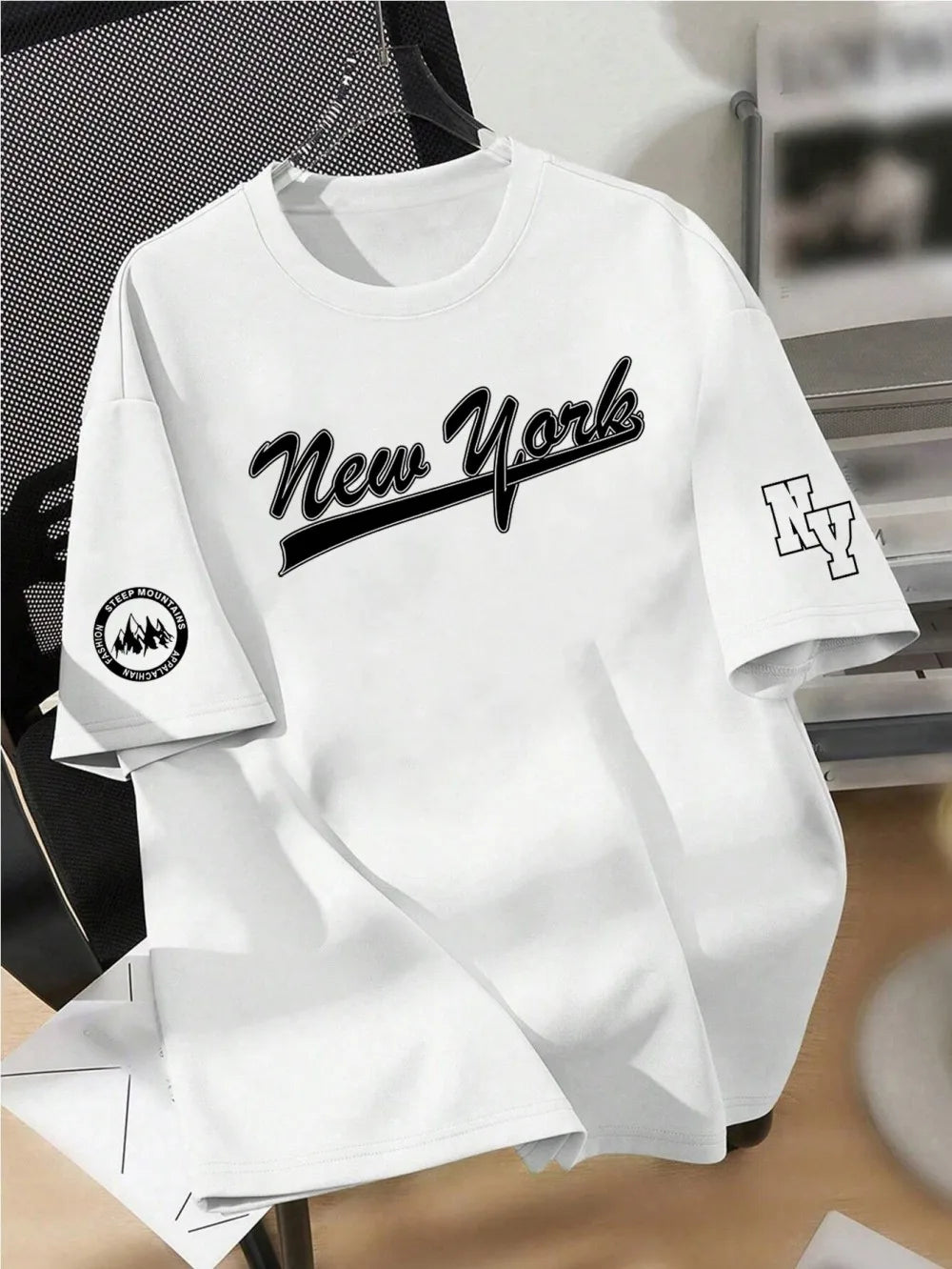 T-shirt met letterprint