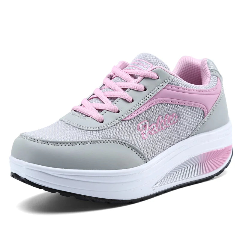 Damessneakers met plateauzool