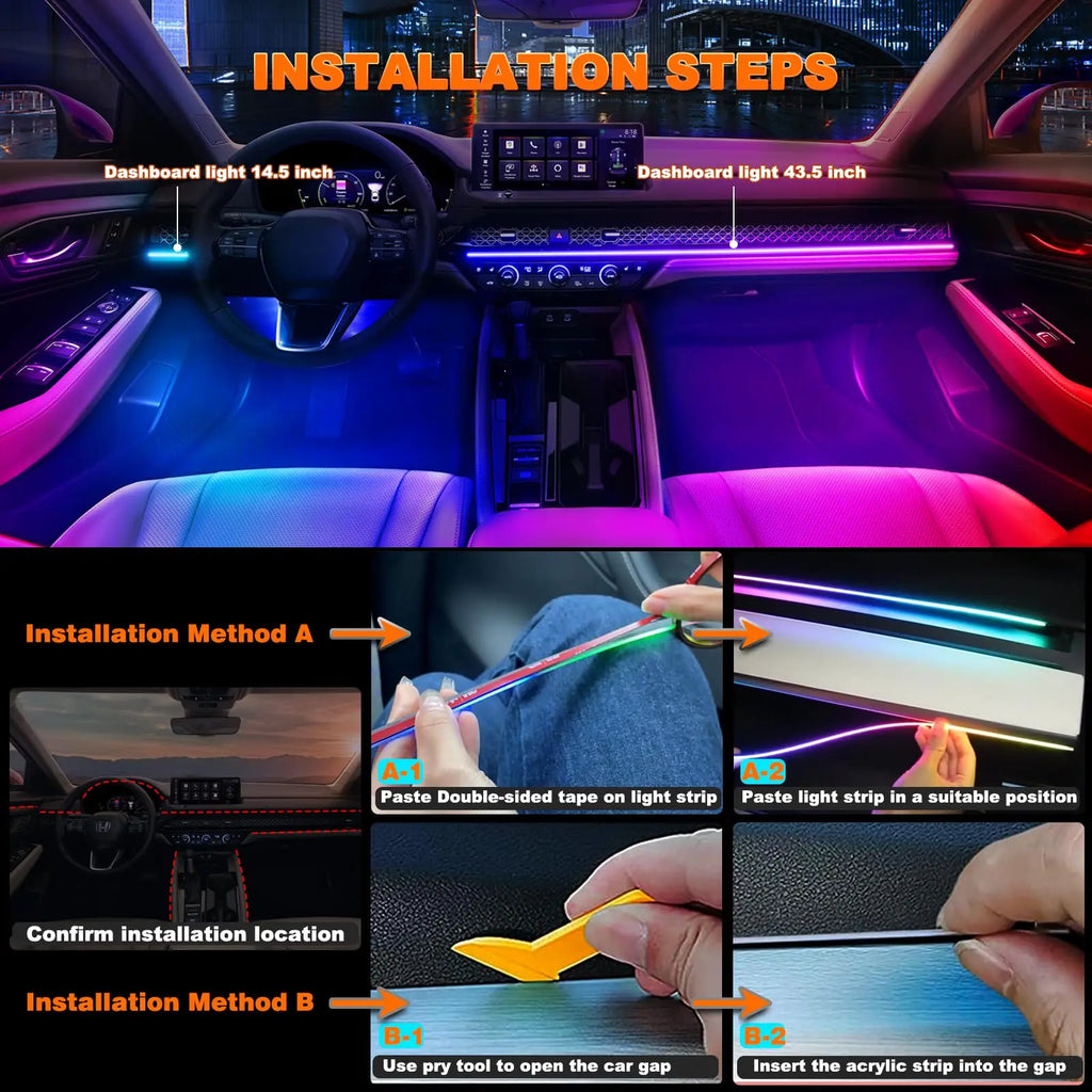 RGB Ambient LED Sfeerverlichting voor Tesla