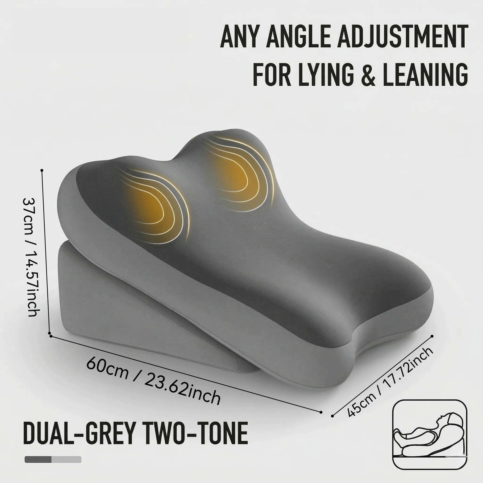 2-delige ergonomische bedwigkussenset