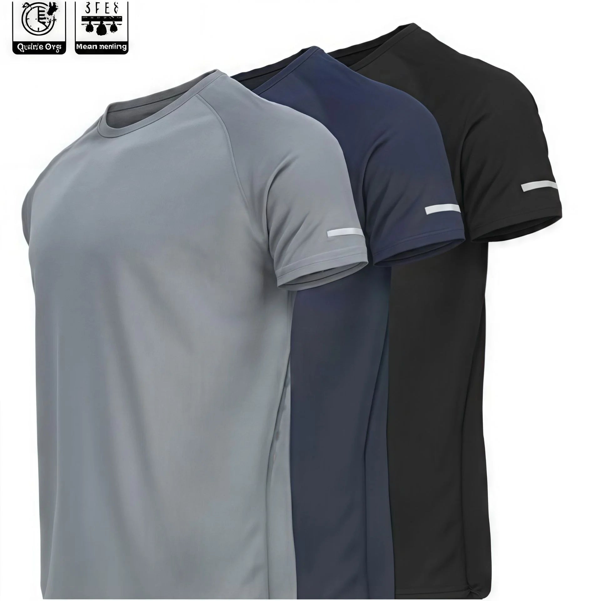 Heren quick-dry sportshirt met reflecterende details