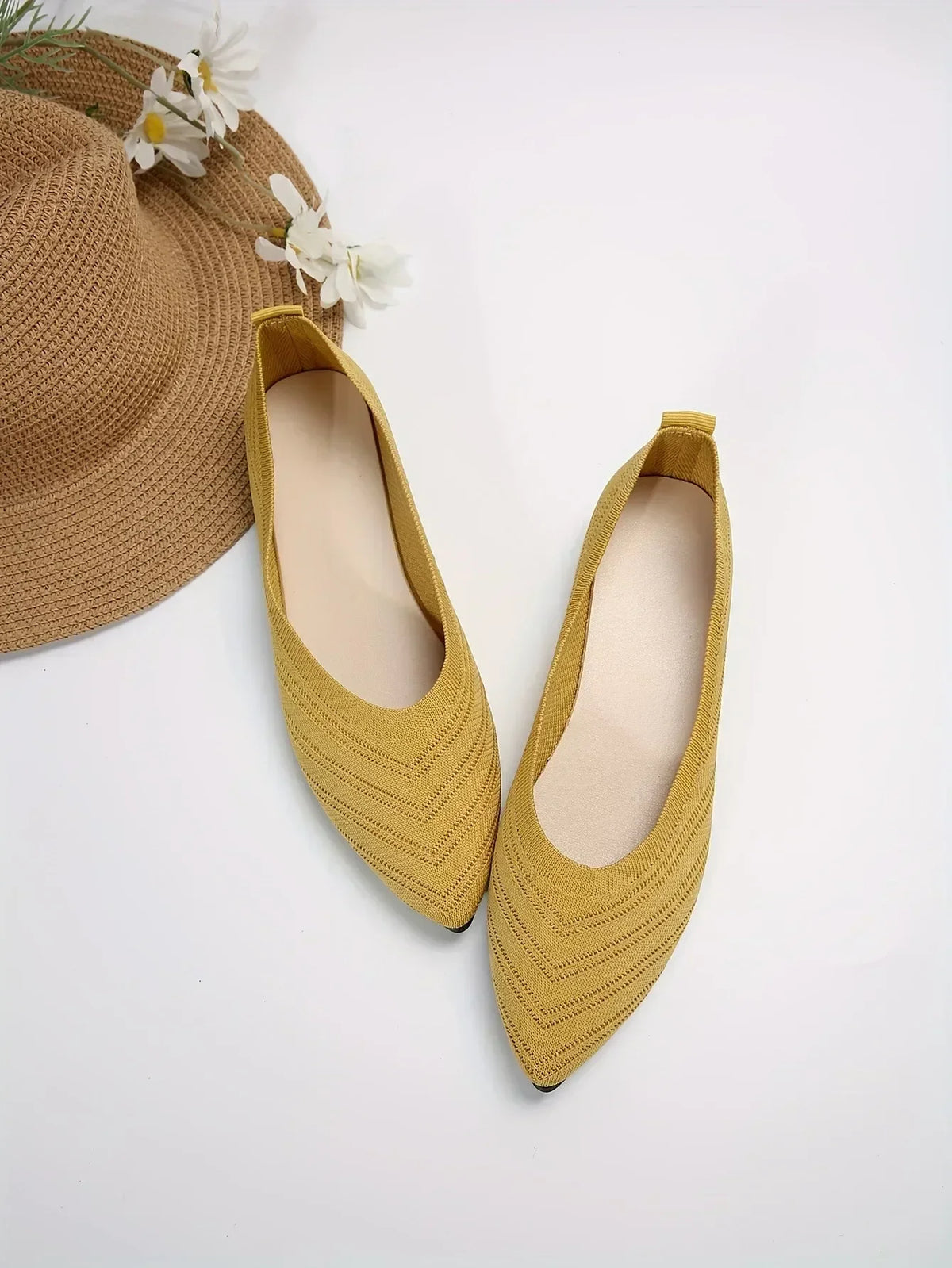 Gebreide spitse ballerina's - afbeelding 19