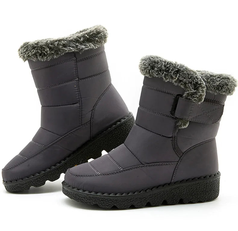 Gevoerde snowboots met klittenband - afbeelding 8