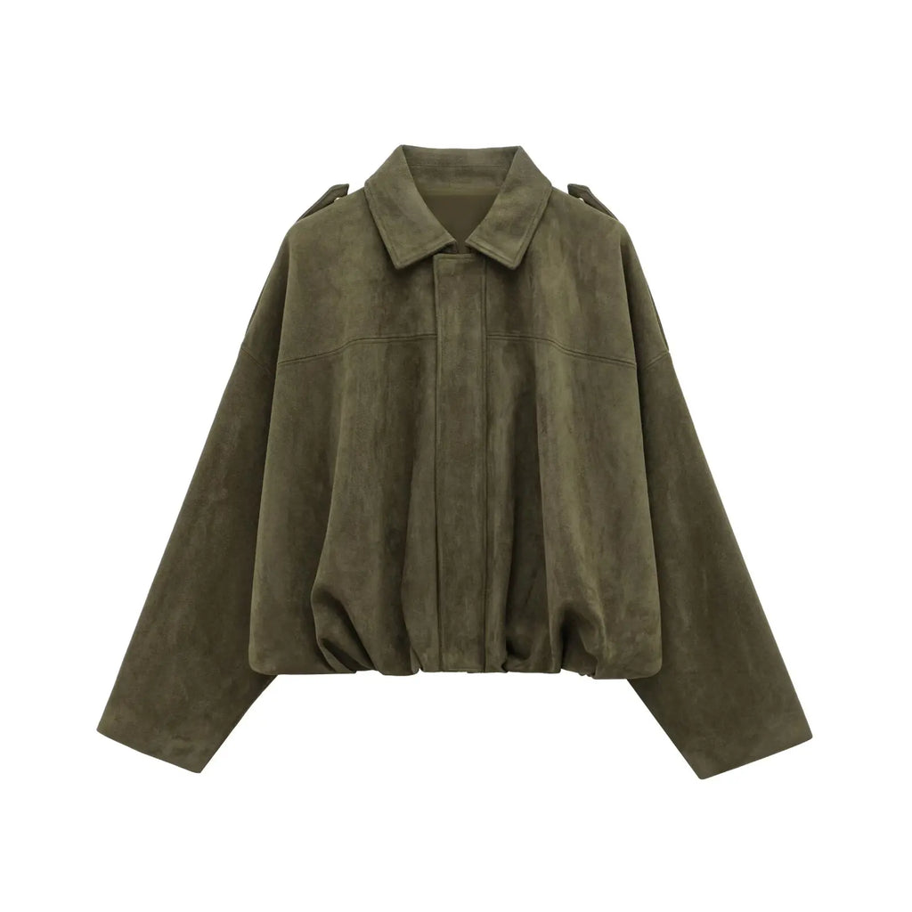 Suède-look jack met vleermuismouwen - afbeelding 5