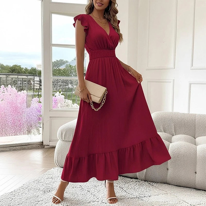 Dames elegante slim fit jurk
