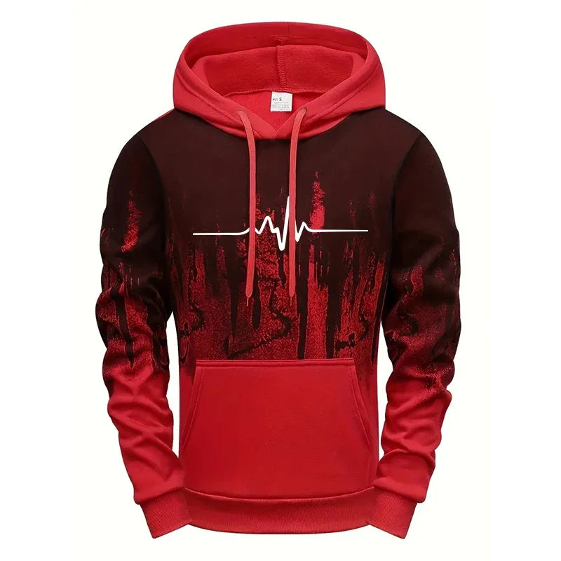 Joggingpak met hartslagprint - afbeelding 2