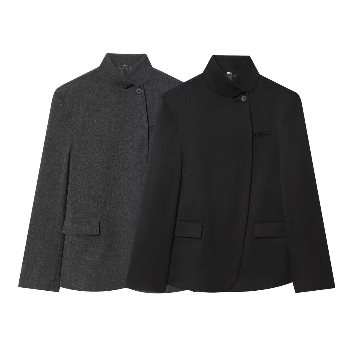 Kantoorblazer met opstaande kraag - afbeelding 4