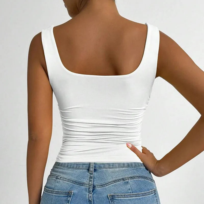 Dames square neck tanktop