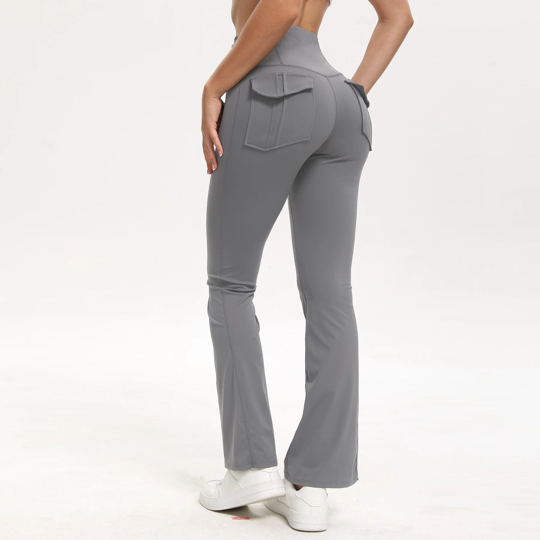 High waisted flared yoga pants voor dames