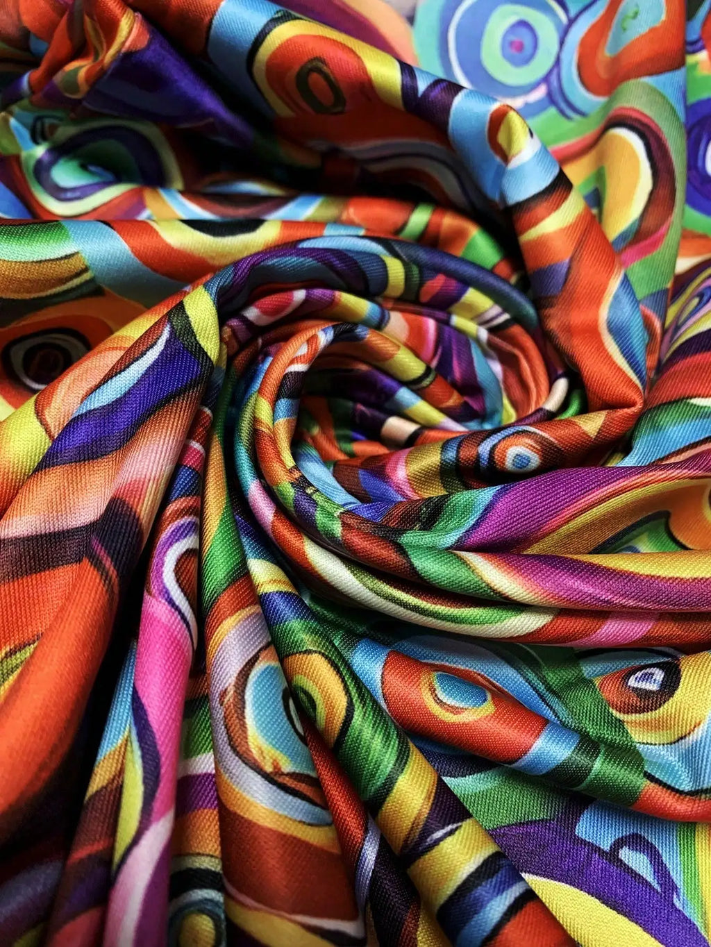 Mouwloze jurk met cirkelprint - afbeelding 4