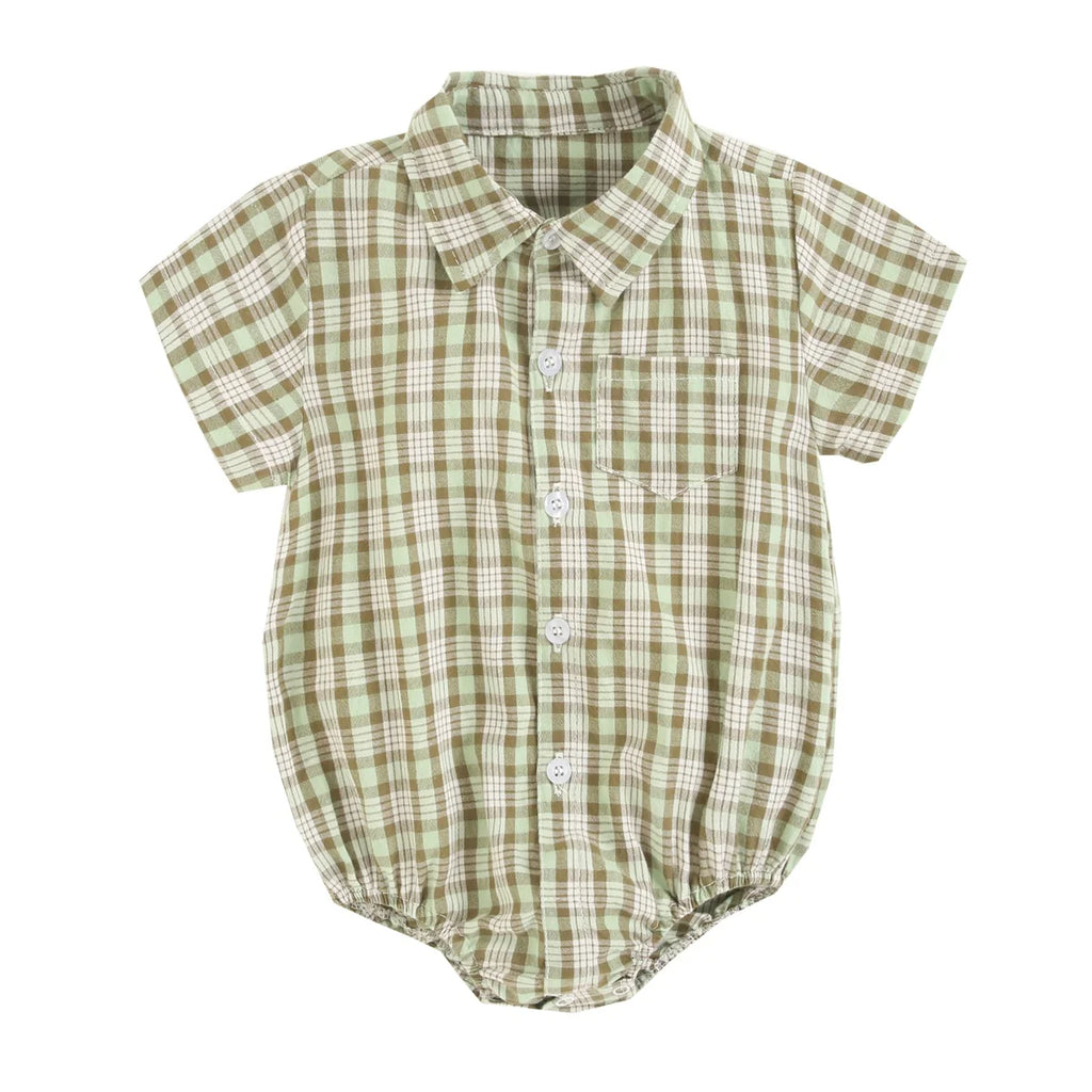 Katoenen babyromper voor jongens