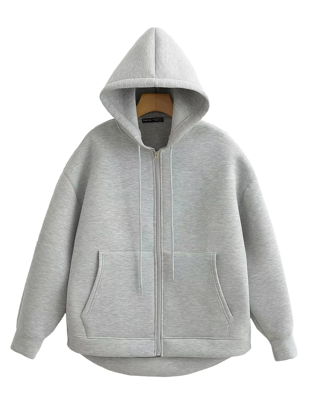 Oversized hoodiejas met rits - afbeelding 7
