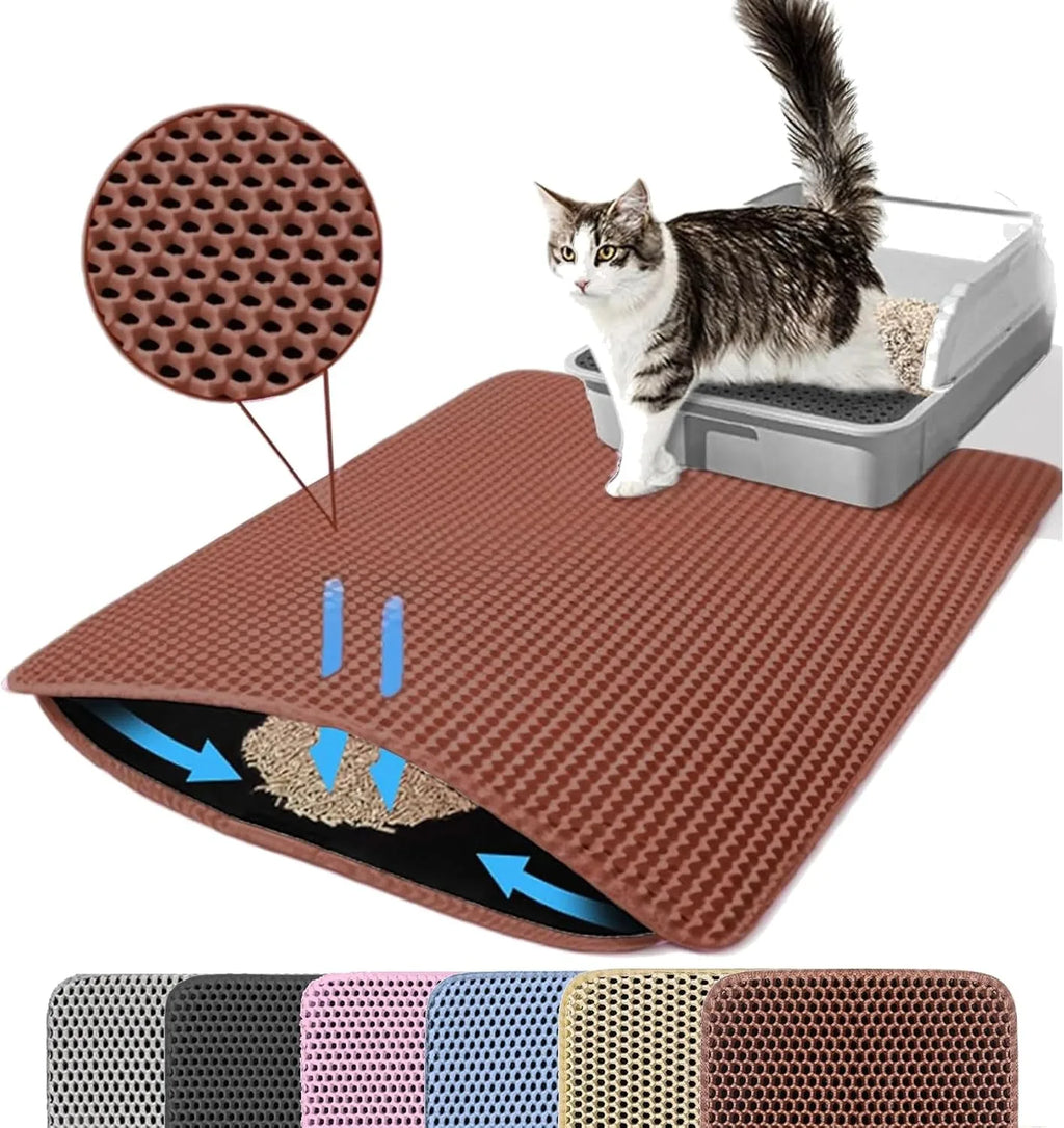 Dubbele kattenbakmat