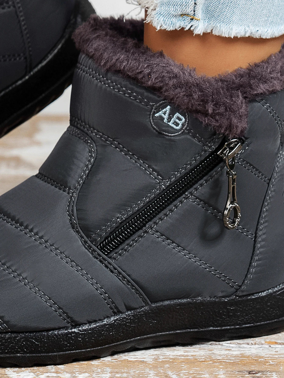 Gewatteerde snowboots met rits - afbeelding 10