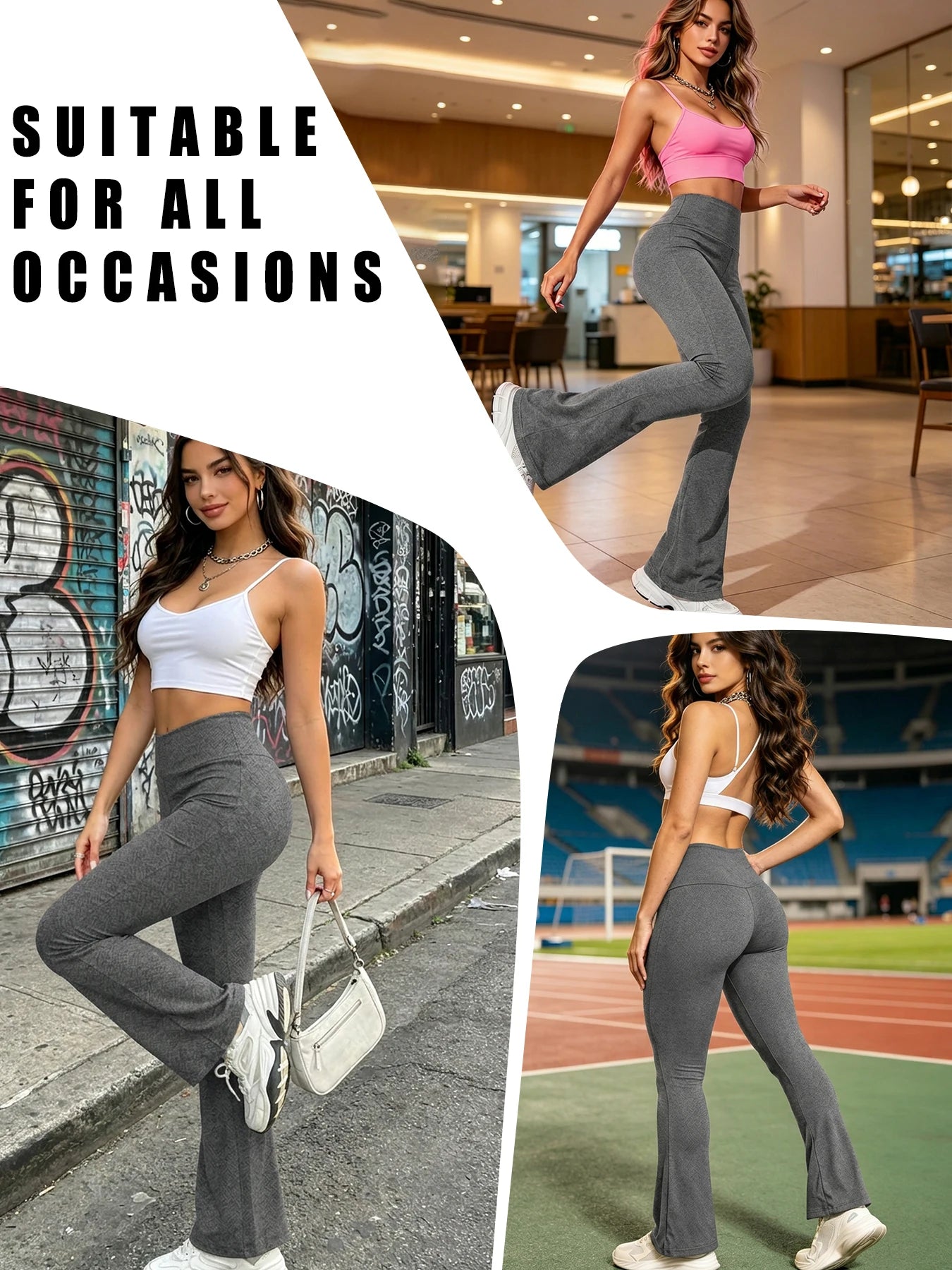 Superzachte flare yoga leggings voor dames