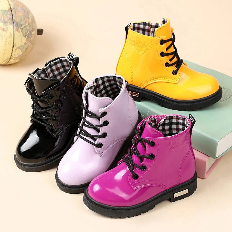Glanzende kinderveterboots - afbeelding 6