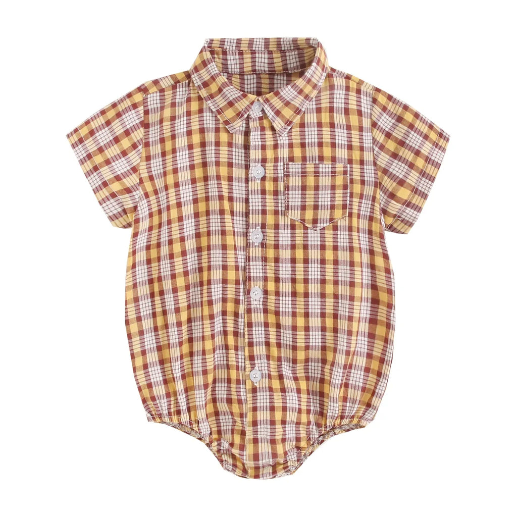 Katoenen babyromper voor jongens