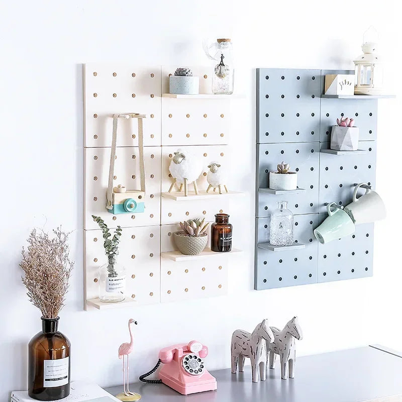 Wandplank met opbergrek