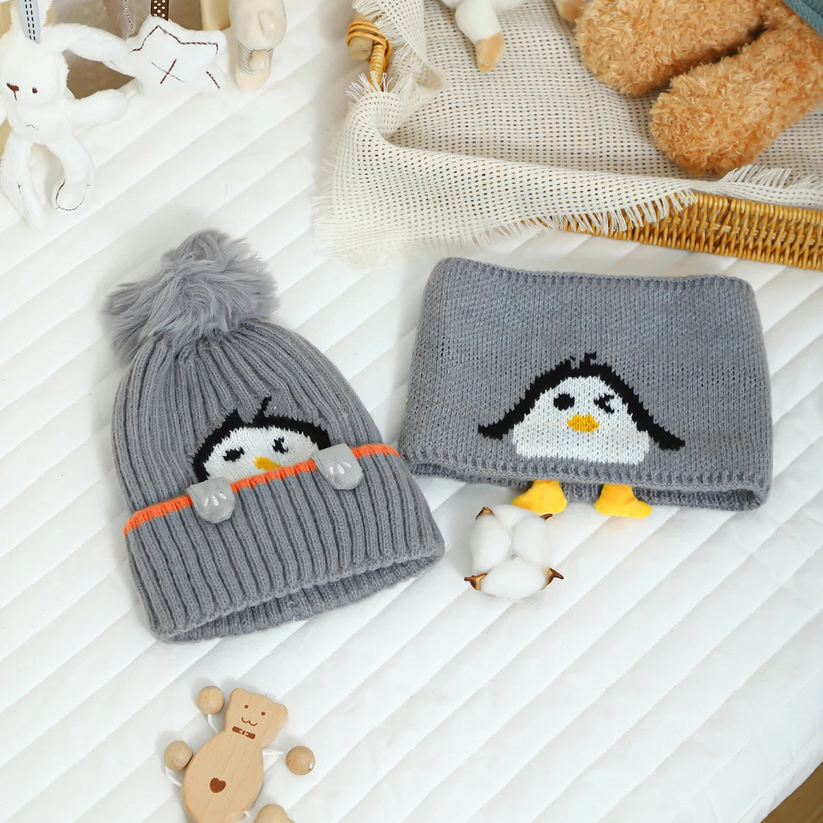 Kindermuts en sjaal met pinguïn - afbeelding 12