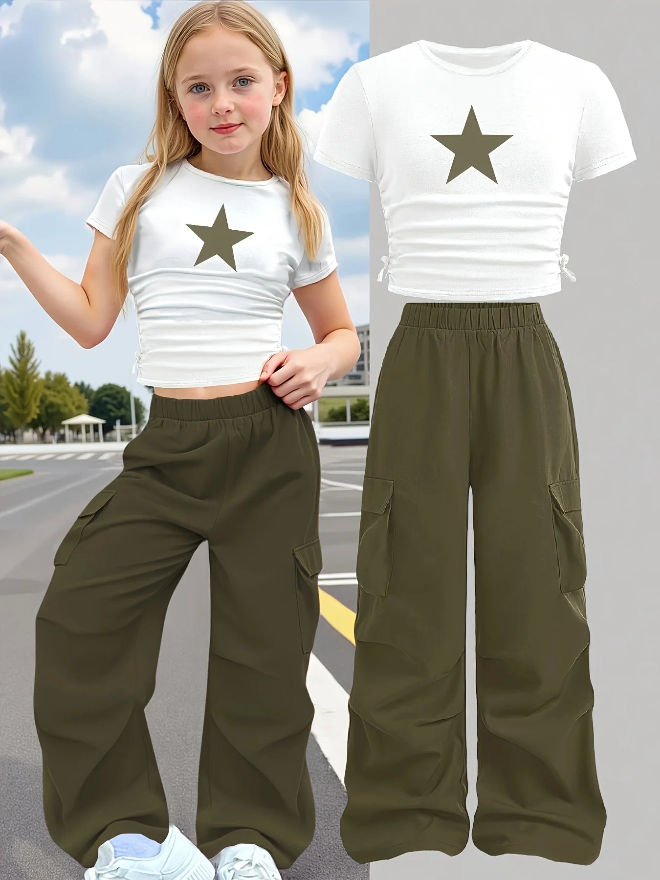 2-delige zomerset met sterrenprint