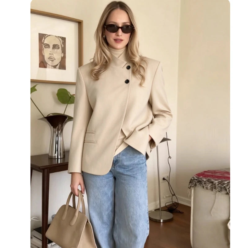 Blazer met opstaande kraag