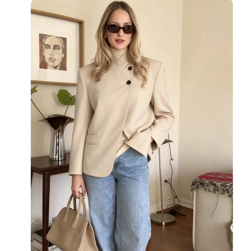 Blazer met opstaande kraag
