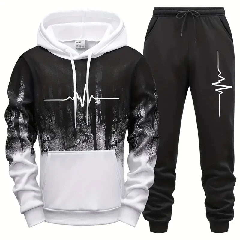 Joggingpak met hartslagprint - afbeelding 7