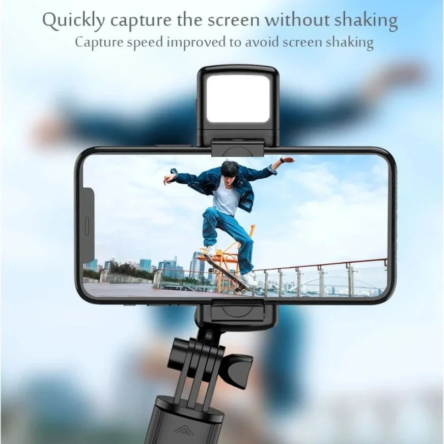 Draadloze selfie stick tripod met Bluetooth afstandsbediening en beauty fill light