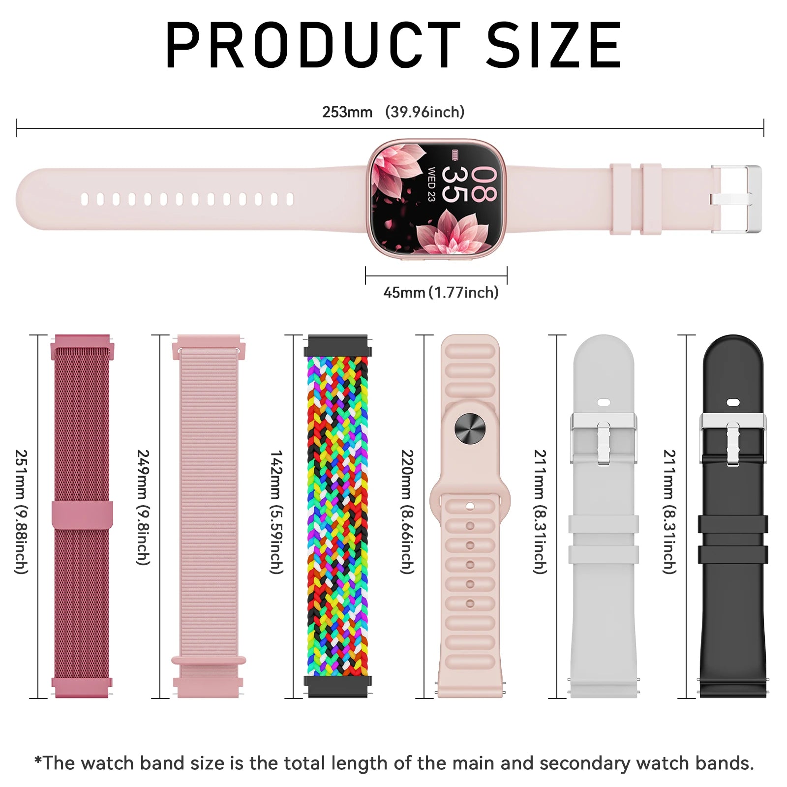Dames smartwatch fitness tracker