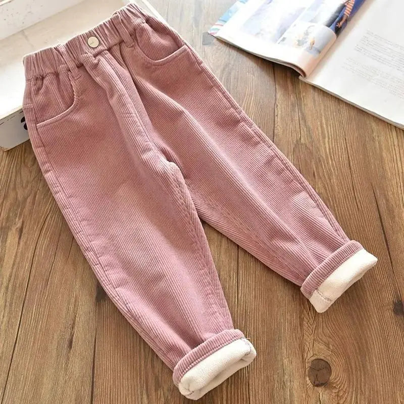 Gevoerde corduroy kinderbroek - afbeelding 10