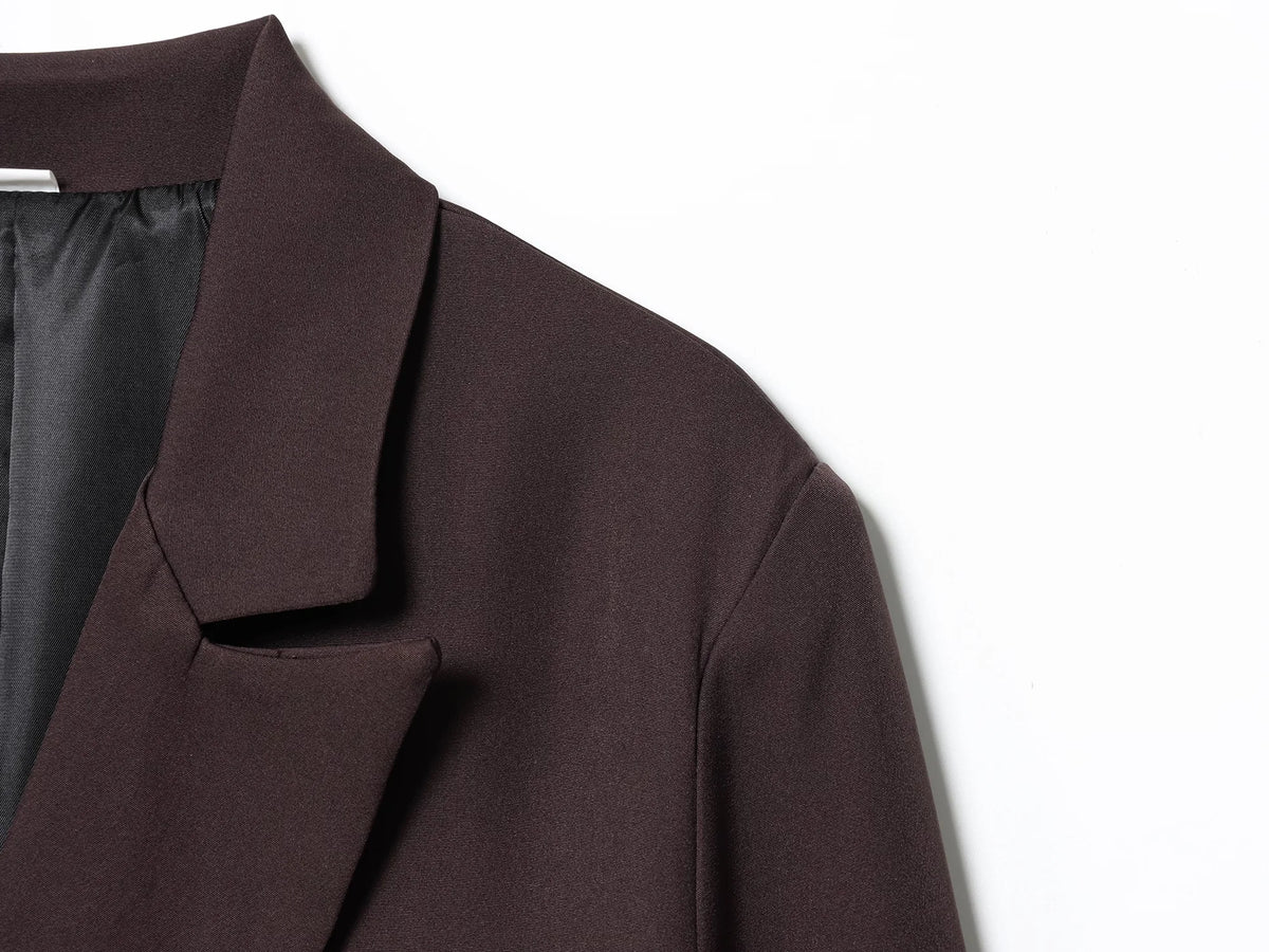 Oversized blazer met dubbele rij knopen - afbeelding 4