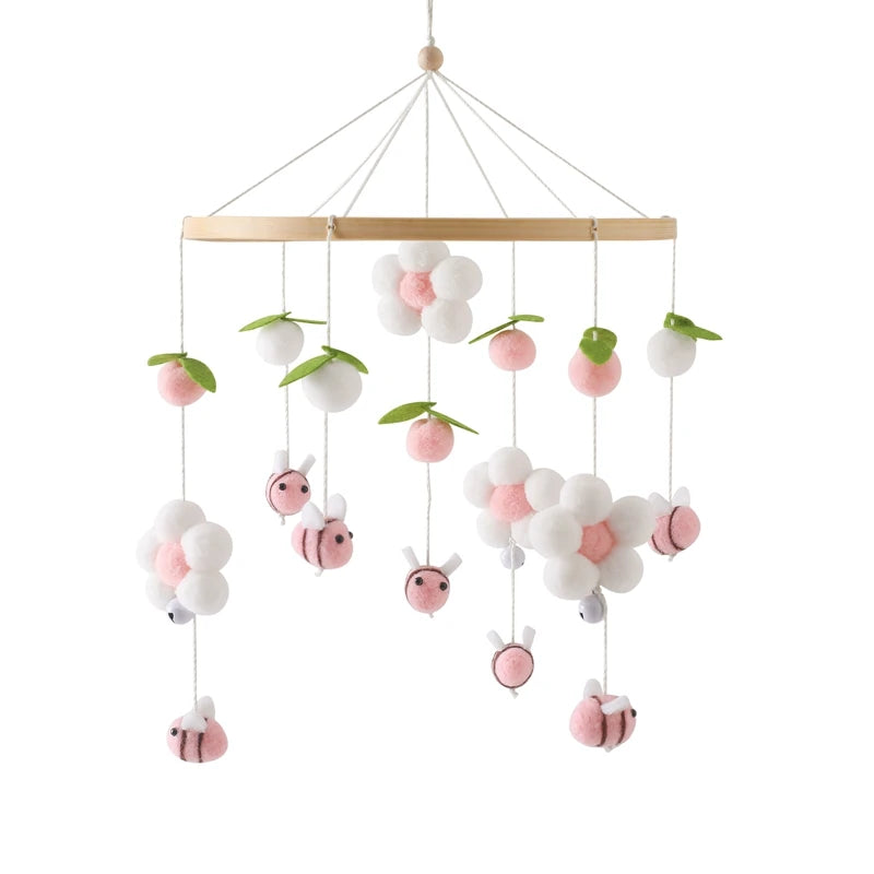 Houten mobile voor boven het bedje