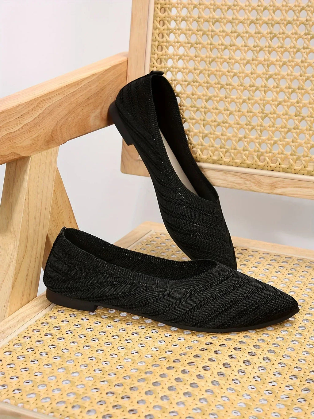 Gebreide spitse ballerina's - afbeelding 12